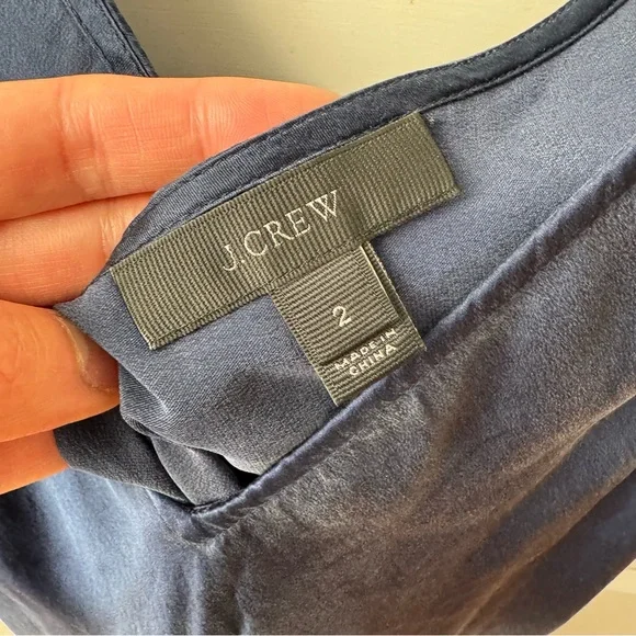 J.CREW The 2003 Washed Silk V-Neck Tank Bias Cut size 2 - Picture 5 of 11